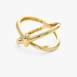 14K Gold Crossover Band