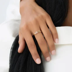 14K Gold Custom Name Ring