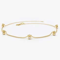 14K Gold Diamond by The Yard Dangling Solitaire Bracelet