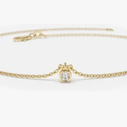14K Gold Diamond by The Yard Dangling Solitaire Bracelet