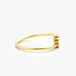 14K Gold Diamond Bypass Ring