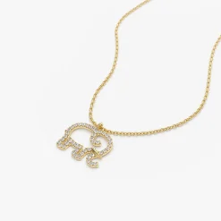 14K Gold Diamond Elephant Charm Necklace