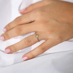 14K Gold Diamond Hamsa Ring