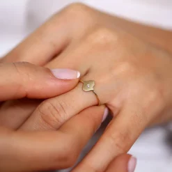 14K Gold Diamond Hamsa Ring