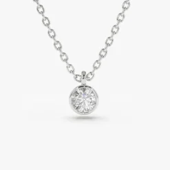 14K Gold Diamond Solitaire on a Bail