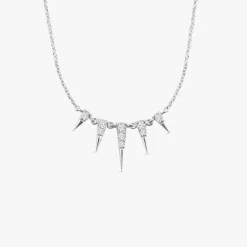 14K Gold Diamond Spike Necklace