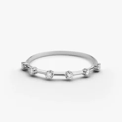 14k Gold Diamond Stacking Ring