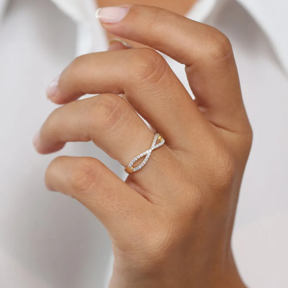 14K Gold Eternity Diamond Wedding Band