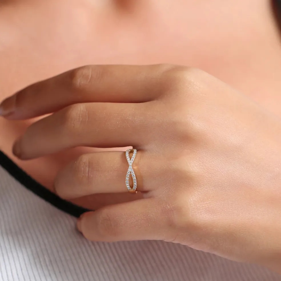 14K Gold Eternity Diamond Wedding Band