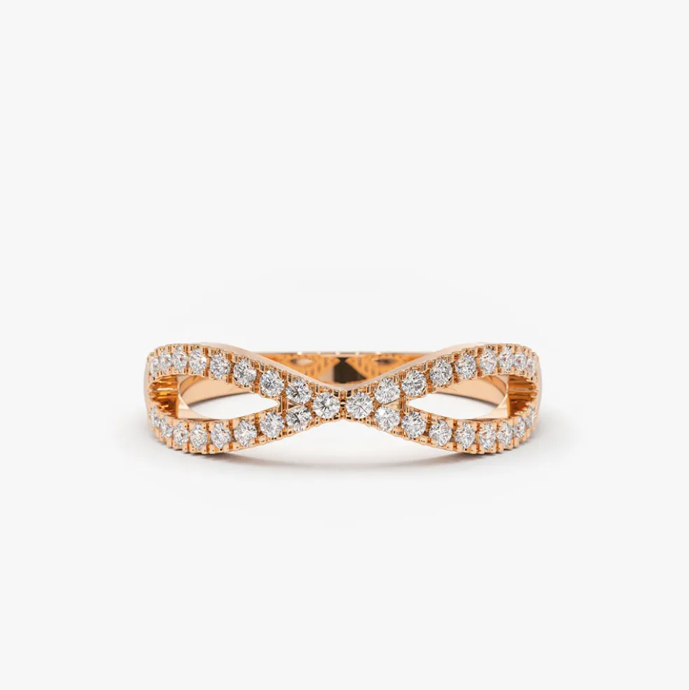 14K Gold Eternity Diamond Wedding Band