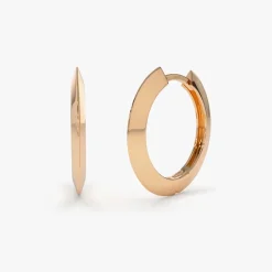 14k Gold Flat Hoop Earrings