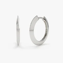 14k Gold Flat Hoop Earrings