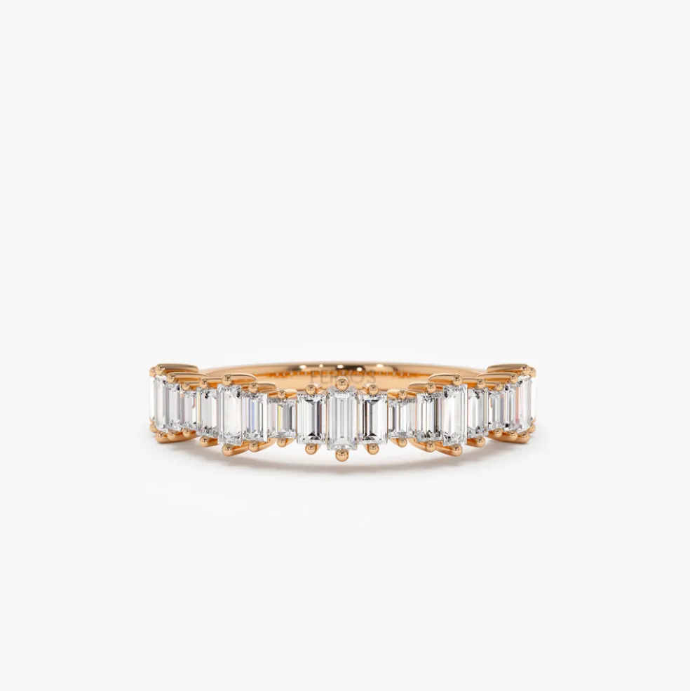 14k Gold Graduating Baguette Diamond Ring