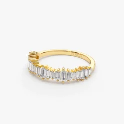 14k Gold Graduating Baguette Diamond Ring