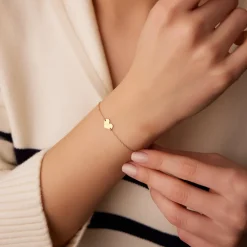 14K Gold Heart Bracelet