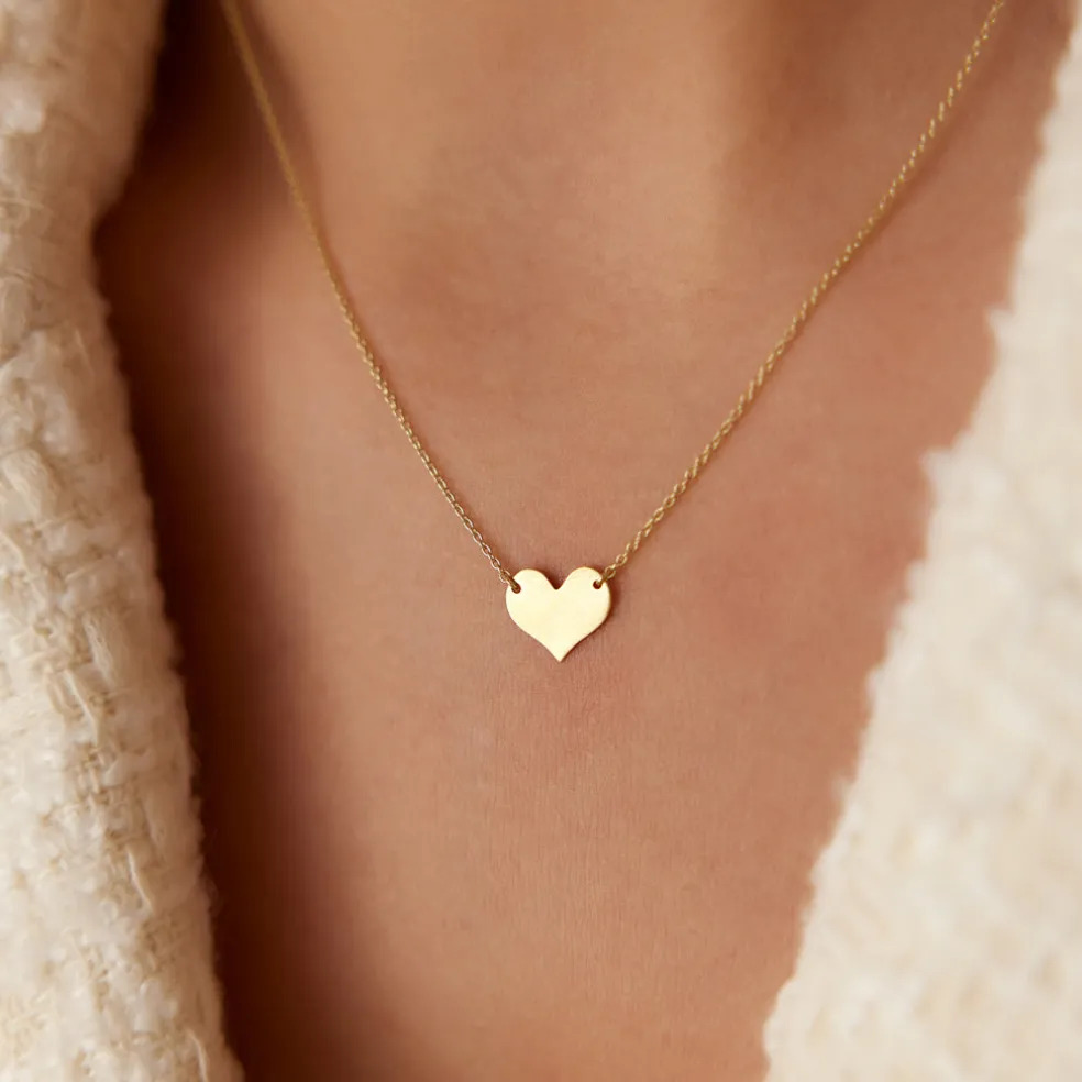 14k Gold Heart Necklace