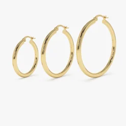 14k Gold Hoops 26.5 - 31.5 - 37MM