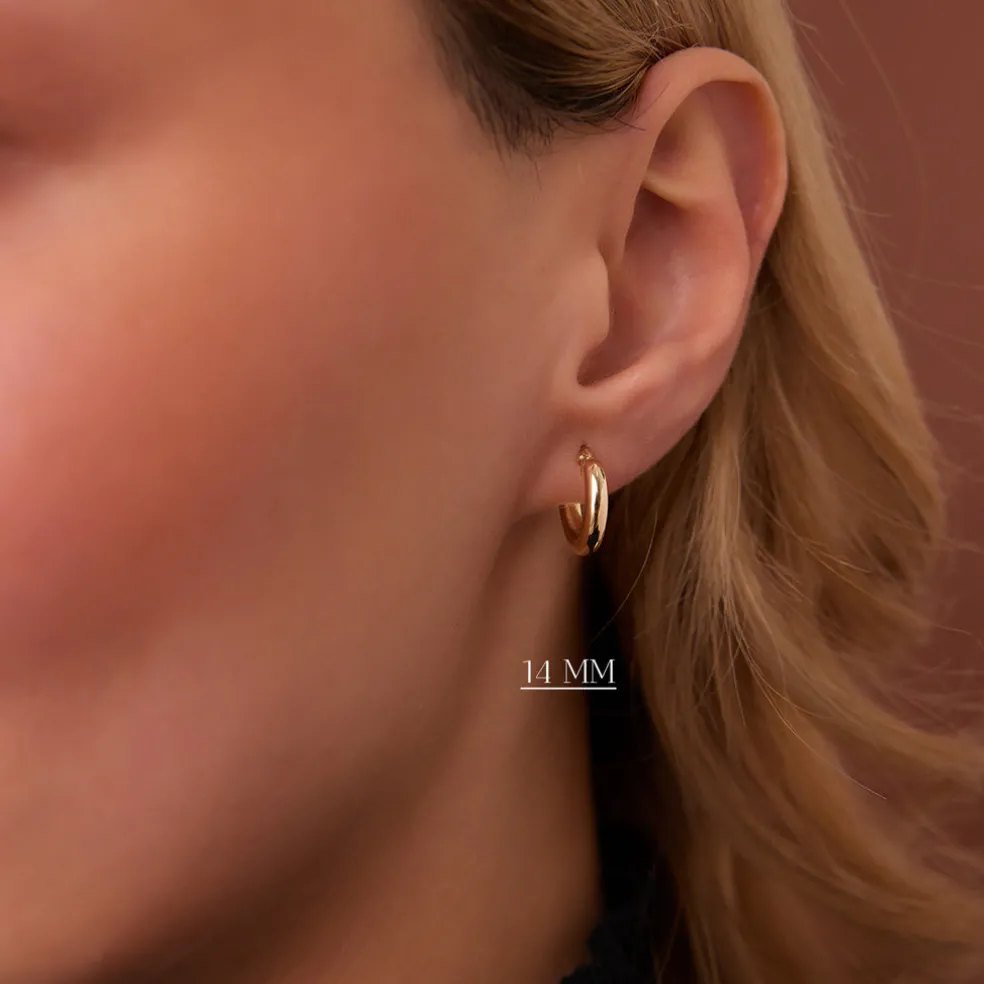 14k Gold Hoops 14-21.5-26.5 MM