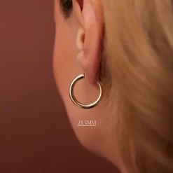14k Gold Hoops 14-21.5-26.5 MM