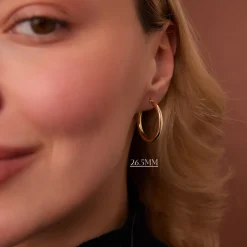 14k Gold Hoops 14-21.5-26.5 MM