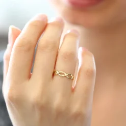 14k Gold Infinity Band