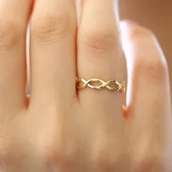 14k Gold Infinity Band