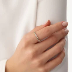 14K Gold Infinity Diamond Eternity Wedding Band