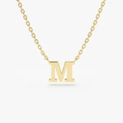 14K Gold Initial Necklace
