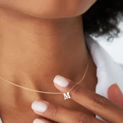 14K Gold Initial Necklace