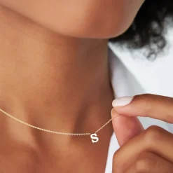 14K Gold Initial Necklace