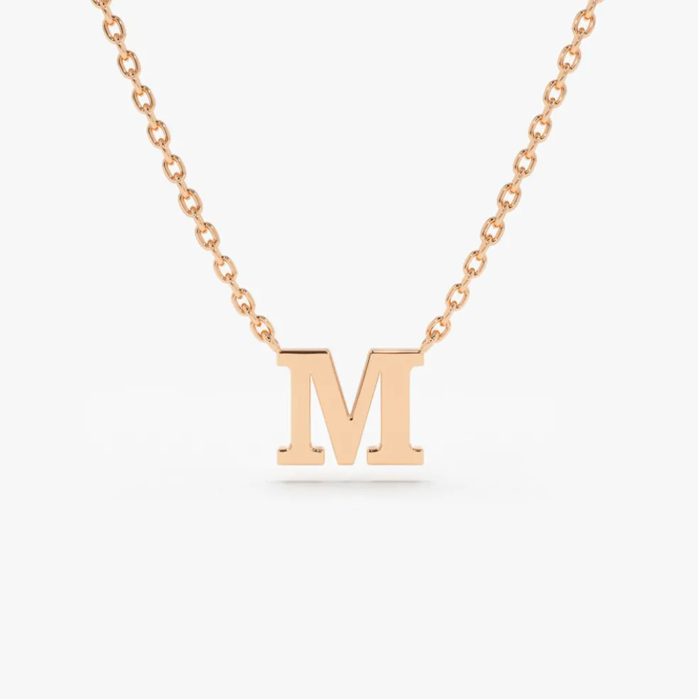 14K Gold Initial Necklace