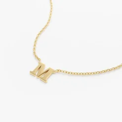 14K Gold Initial Necklace