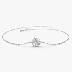 14K Gold Marquise Diamond Cluster Bracelet