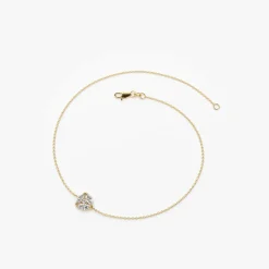 14K Gold Marquise Diamond Cluster Bracelet