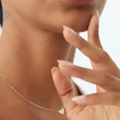 14k Gold Mini Heart Diamond Necklace