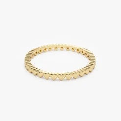 14k Gold Mini Heart Eternity Ring