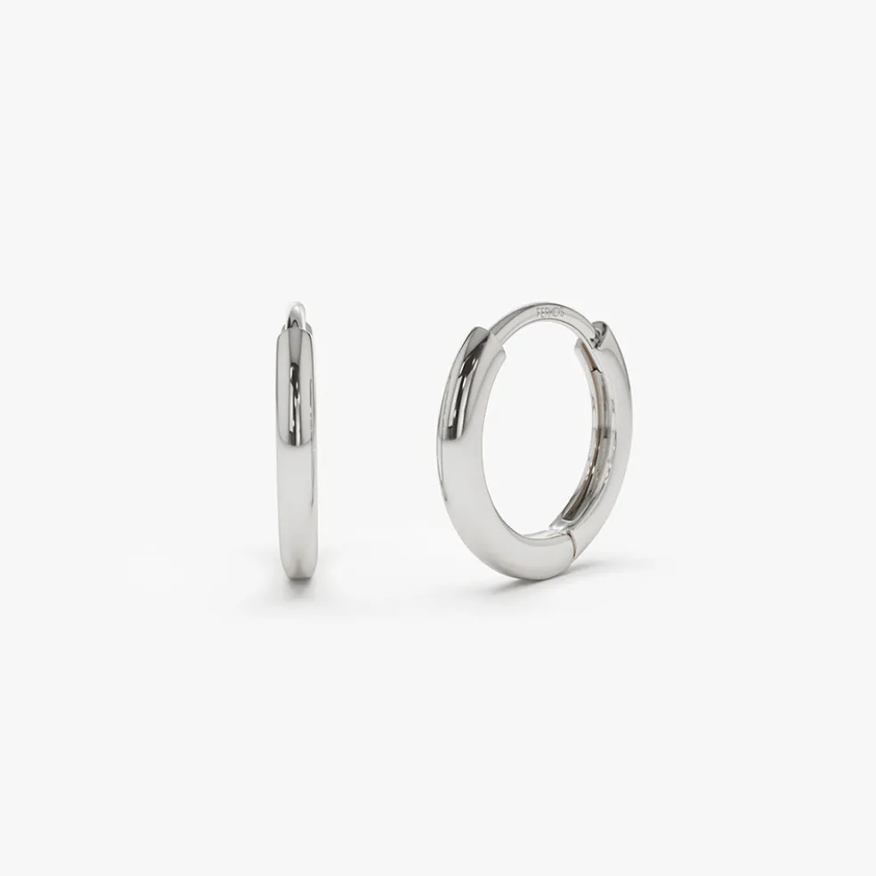 14k Gold Mini Plain Huggies