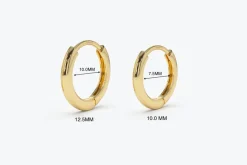 14k Gold Mini Plain Huggies