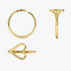 14k Gold Minimalist Heart Outline Band