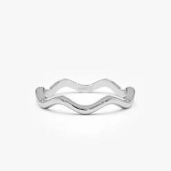 14k Gold Minimalist Wave Ring