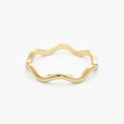 14k Gold Minimalist Wave Ring