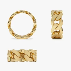 14k Gold 8MM Cuban Link Ring