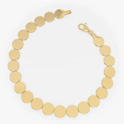 14K Gold 6.5MM Wide Round Link Bracelet