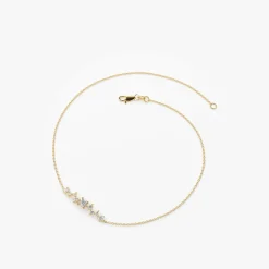 14K Gold Multi Diamond Cluster Bracelet