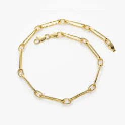 14k Gold Oval Link Chain Bracelet