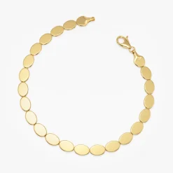 14k Gold Oval Link Stacking Bracelet