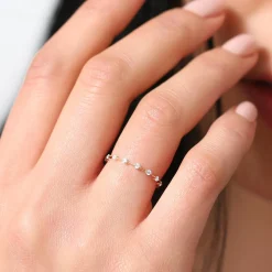 14K Gold Petite Diamond Wedding Ring