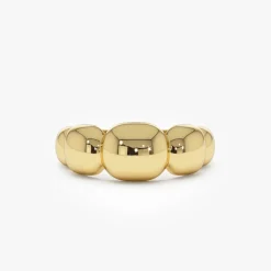 14k Gold Puffy Gold Band