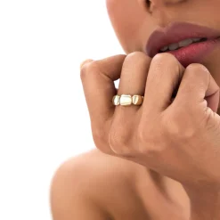 14k Gold Puffy Gold Band