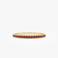 14K Gold Ruby Eternity Band